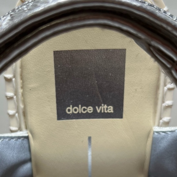 Dolce Vita Debra Silver Distressed Chunky Platform Sandal, Size 8 1/2, NWOT - Picture 2 of 14